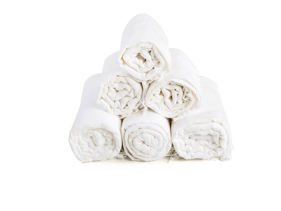 White cotton towels