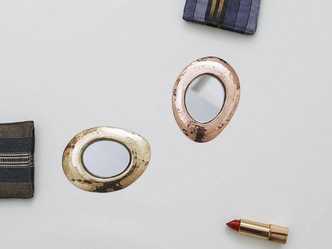 brass pocket mirror