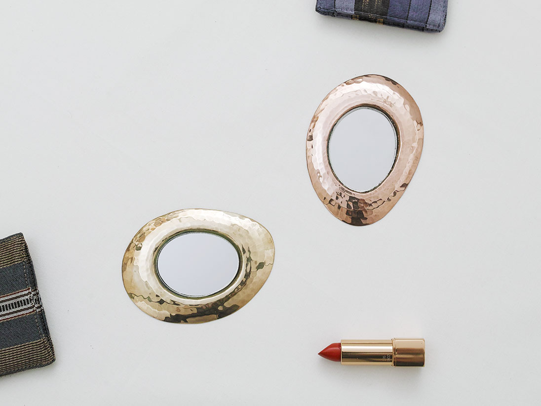 brass pocket mirror