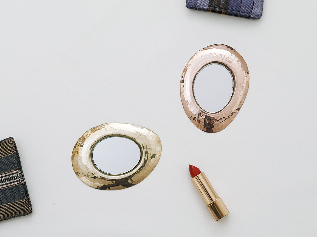 brass pocket mirror
