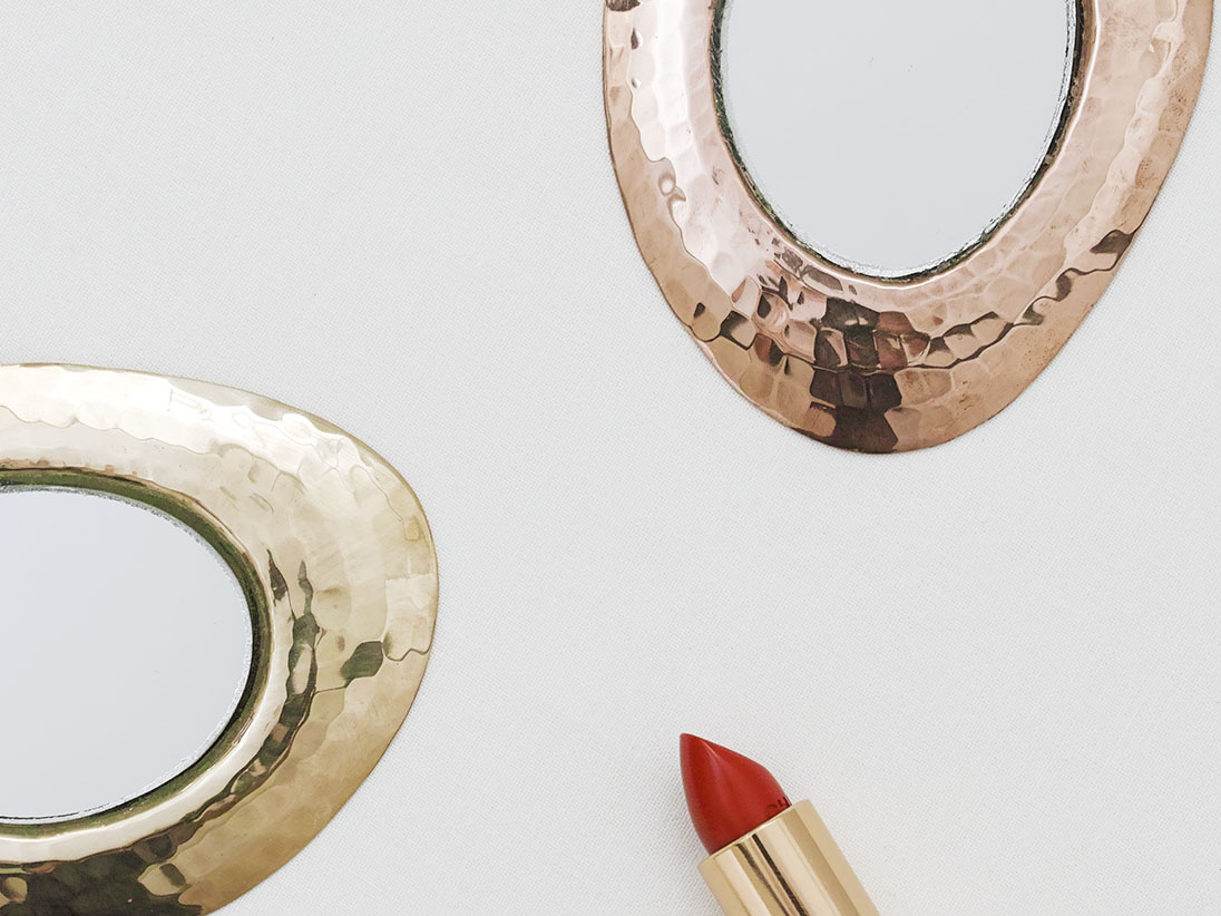 brass pocket mirror
