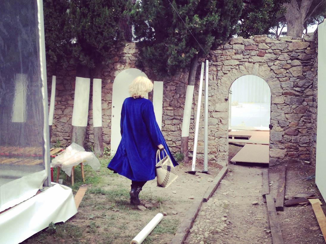 Christine Bergstrom in "Helwe" coat