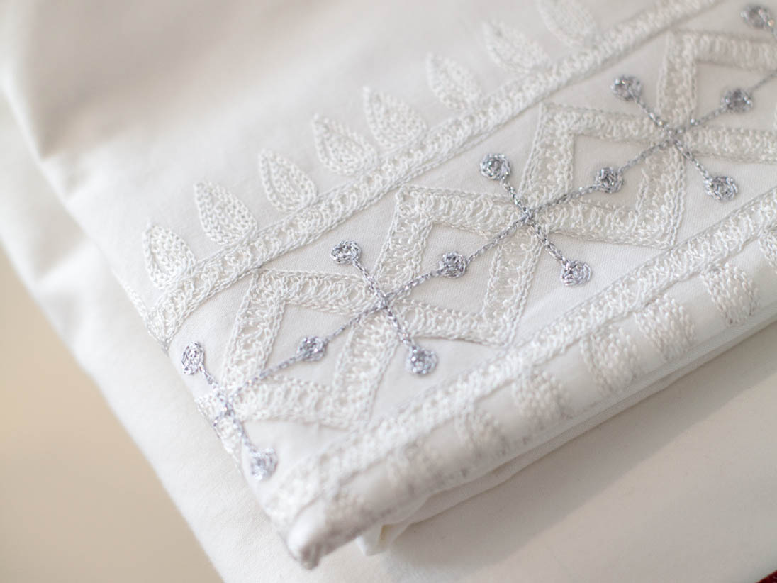 Embroidered bedding