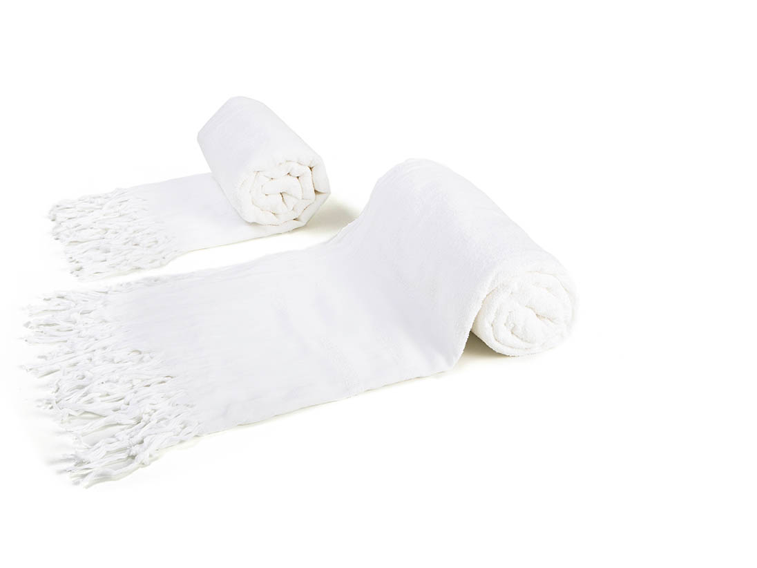 White cotton towels