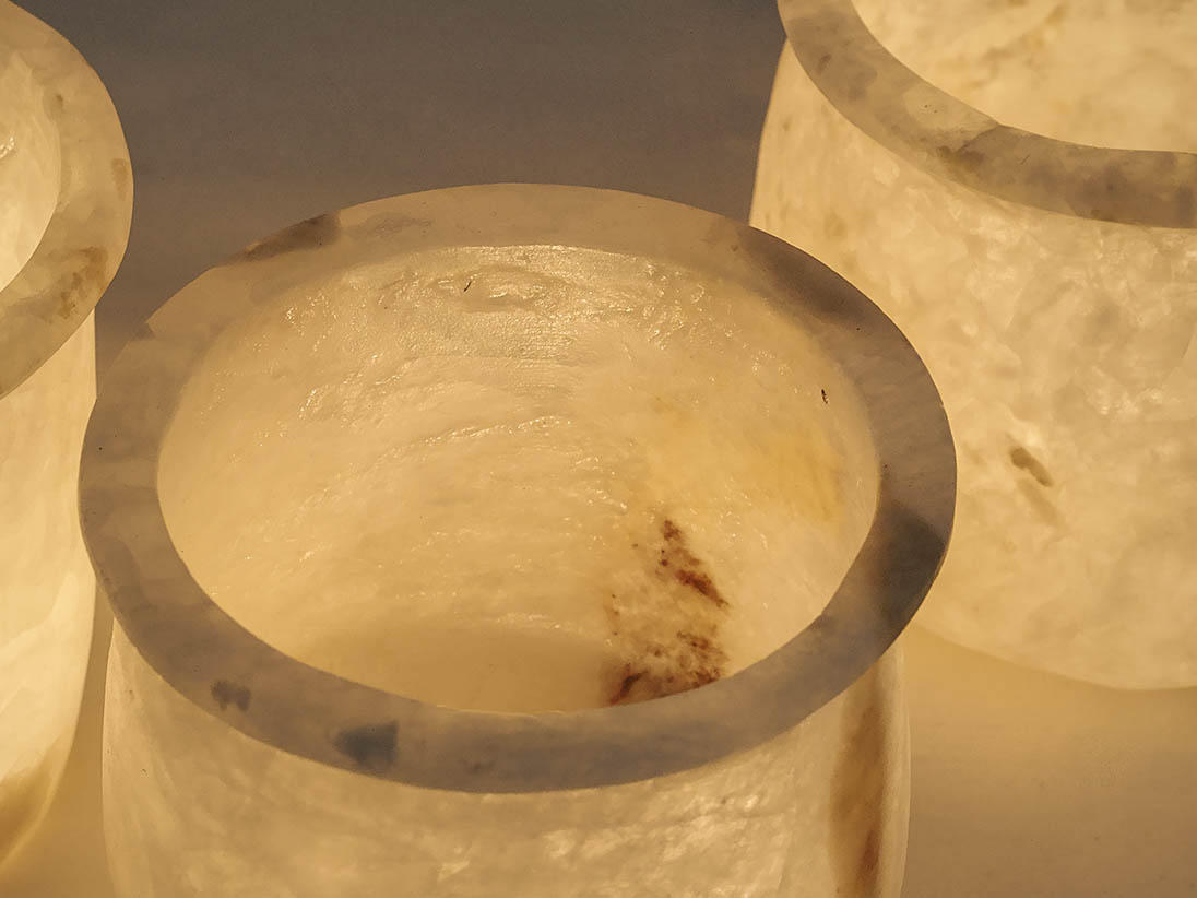 Alabaster candle holder